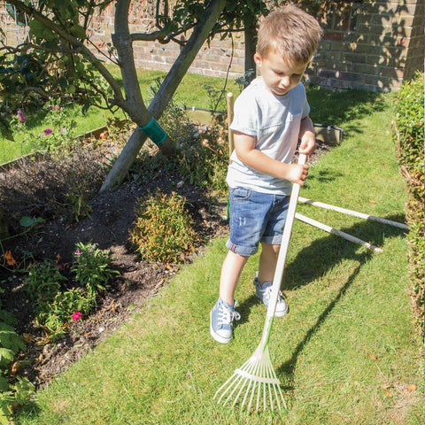 Gardening Long Handled Leaf Rake-Bigjigs Toys, Calmer Classrooms, Forest School & Outdoor Garden Equipment, Helps With, Pollination Grant, Seasons, Sensory Garden, Spring, Stock, Toy Garden Tools-Learning SPACE