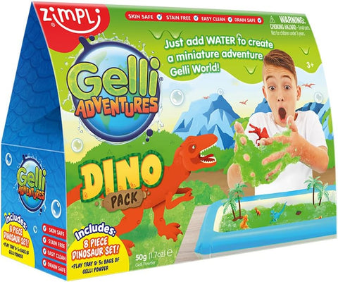 Gelli Adventures - Dino Pack-Dinosaurs. Castles & Pirates,Early Years Sensory Play,Gifts For 3-5 Years Old,Gifts for 5-7 Years Old,Messy Play,sensory activity,Zimpli Kids-Learning SPACE