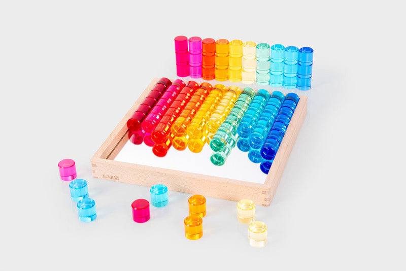 Gem Circle Mirror Tray - Set Of 101, Learning SPACE