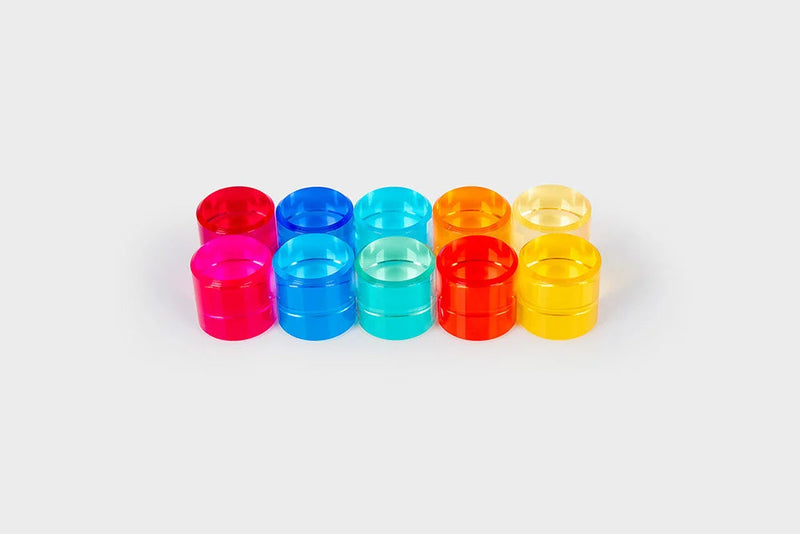 Gem Circles - Crystal Colour Acrylic Set, Pack of 10 Learning SPACE