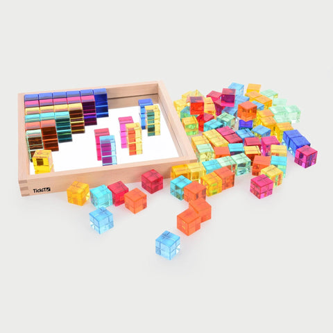 Gem Cube Mirror Tray-Calming & Anxiety,Dropship,Early Years Sensory Play,Sensory,Sensory Mirrors,Sensory Processing Disorder,Sensory Seeking,TickiT,Visual Sensory Toys-Learning SPACE