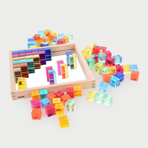Gem Cube Mirror Tray-Calming & Anxiety,Dropship,Early Years Sensory Play,Sensory,Sensory Mirrors,Sensory Processing Disorder,Sensory Seeking,TickiT,Visual Sensory Toys-Learning SPACE