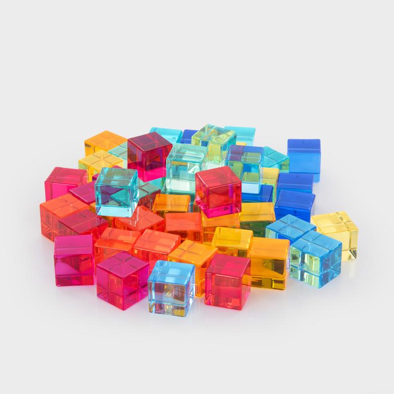 Gem Cubes Acrylic Colour Cubes (Pack of 10), Learning SPACE