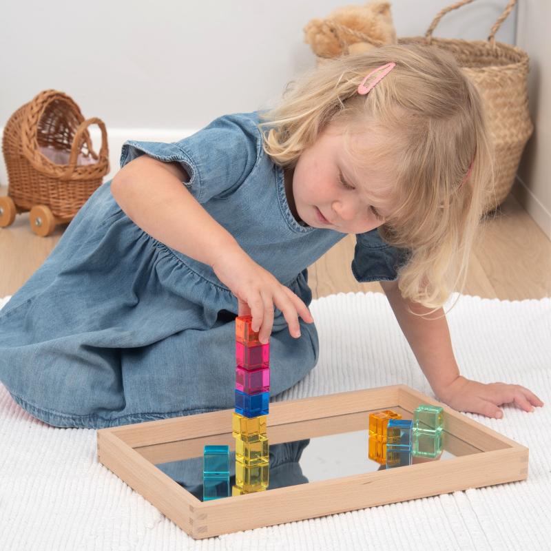 Gem Cubes Acrylic Colour Cubes (Pack of 10), Learning SPACE