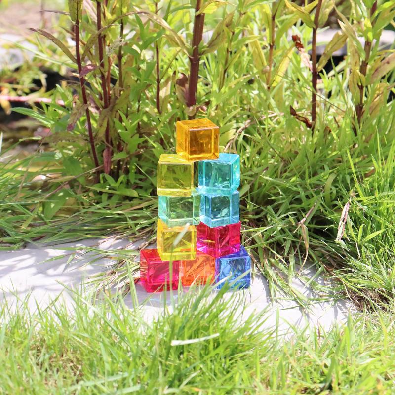Gem Cubes Acrylic Colour Cubes (Pack of 10), Learning SPACE