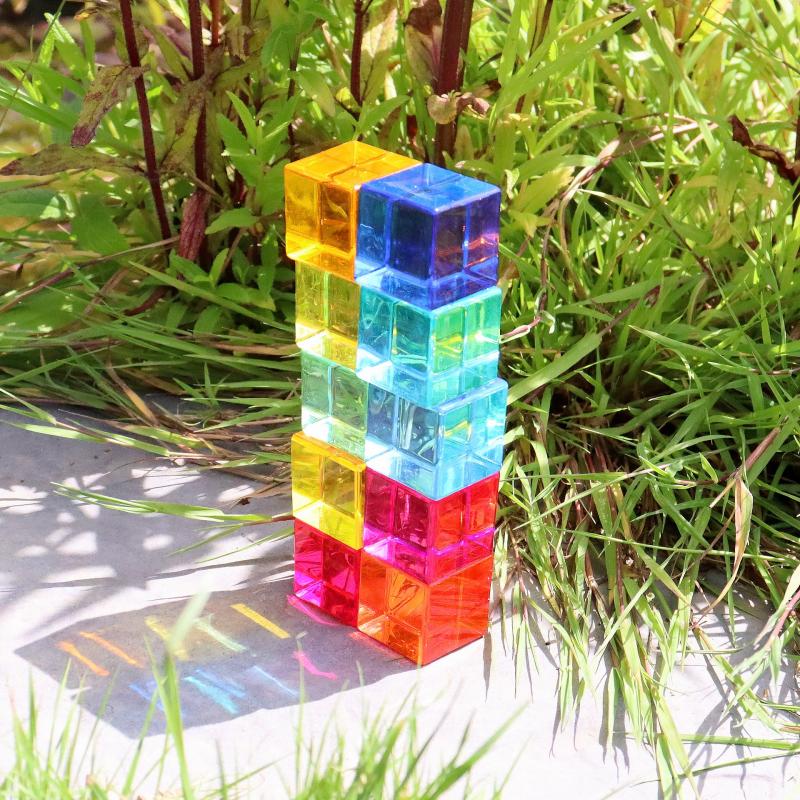Gem Cubes Acrylic Colour Cubes (Pack of 10), Learning SPACE