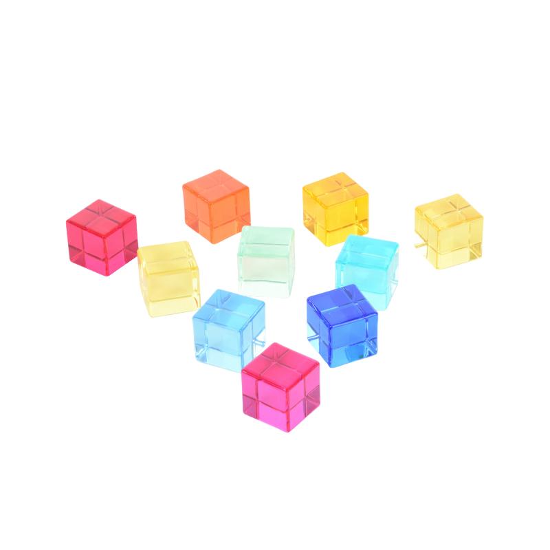 Gem Cubes Acrylic Colour Cubes (Pack of 10), Pack of 10 Learning SPACE