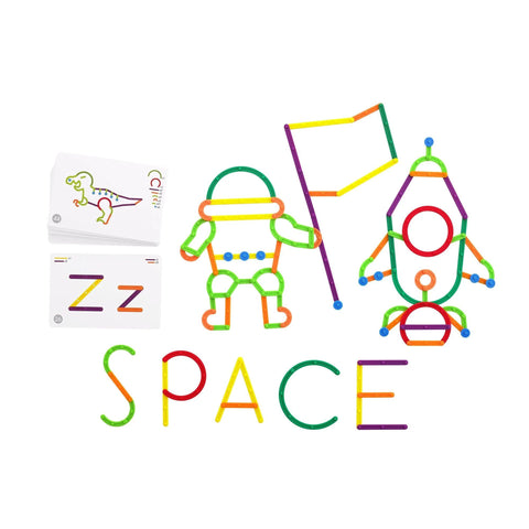 Geostix Letter Construction Set-Craft Activities & Kits,Early Years Literacy,EDX,Engineering & Construction,Fine Motor Skills,Learning Activity Kits,Literacy Toys-Learning SPACE