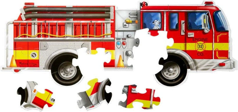 Giant Fire Engine Floor puzzle (24 pc)-13-99 Piece Jigsaw, Fire. Police & Hospital, Gifts For 3-5 Years Old, Imaginative Play, Stock, Strength & Co-Ordination-Learning SPACE