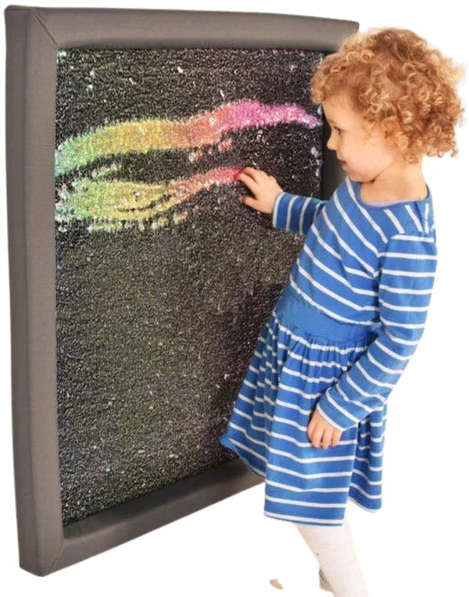 Giant Padded Flip Sequin Board (GREY FRAME) 840mm sq-AllSensory,Calmer Classrooms,Classroom Displays,Helps With,Rainbow Theme Sensory Room,SCOTEXCEL,Sensory Wall Panels & Accessories,Stock,Visual Sensory Toys-Learning SPACE