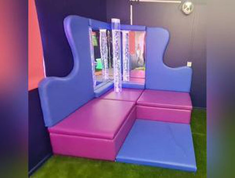 Giant Softplay Corner with Mirrors, Bubble Tube and Fibre Optics-Tables & Desks-Fibre Optic Lighting,Plinths,Sensory Room Furniture-Learning SPACE