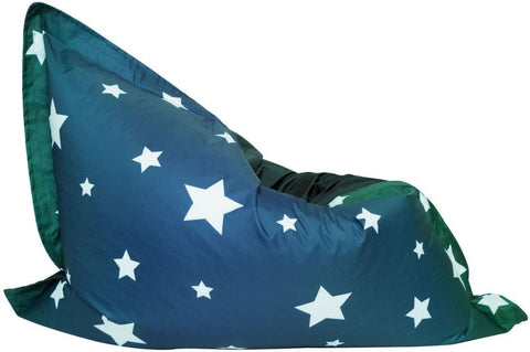 Giant Star Print UV Bean Bag Floor Cushion-AllSensory, Bean Bags, Bean Bags & Cushions, Eden Learning Spaces, Nurture Room, Star & Galaxy Theme Sensory Room, Stock, Teenage & Adult Sensory Gifts, UV Reactive, Wellbeing Furniture-Learning SPACE