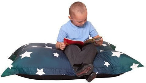 Giant Star Print UV Bean Bag Floor Cushion-AllSensory,Bean Bags,Bean Bags & Cushions,Eden Learning Spaces,Nurture Room,Star & Galaxy Theme Sensory Room,Stock,Teenage & Adult Sensory Gifts,UV Reactive,Wellbeing Furniture-Learning SPACE