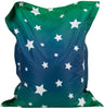 Giant Star Print UV Bean Bag Floor Cushion-AllSensory,Bean Bags,Bean Bags & Cushions,Dropship,Eden Learning Spaces,Nurture Room,Star & Galaxy Theme Sensory Room,Stock,Teenage & Adult Sensory Gifts,UV Reactive,Wellbeing Furniture-Learning SPACE