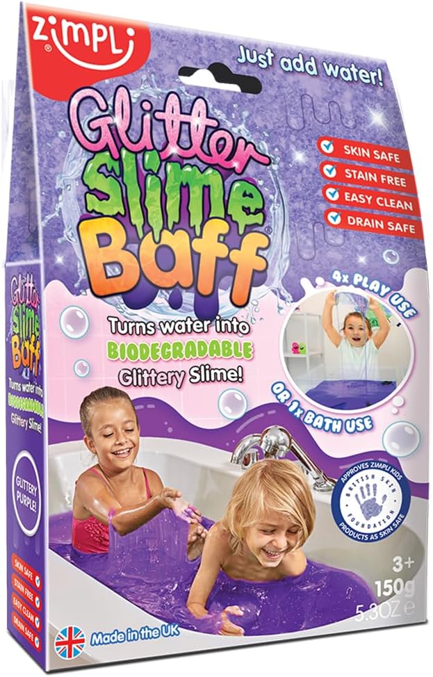 Glitter Slime Baff - 150g-Baby Bath. Water & Sand Toys,Slime,Zimpli Kids-Purple-5837-Purple-Learning SPACE