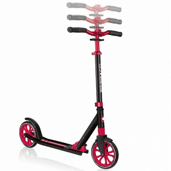 Globber NL 205 - Big 2 Wheeled Foldable Scooter - Black / Red, Learning SPACE