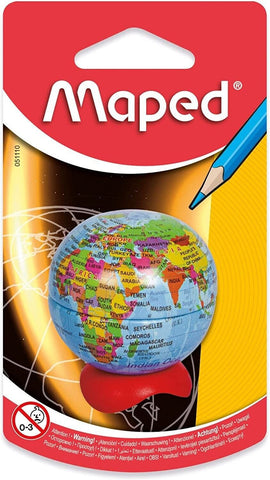 Globe Pencil Sharpener-Baby Arts & Crafts,Back To School,Early Arts & Crafts,Maped Stationery,Primary Arts & Crafts,Primary Literacy,Seasons,Stationery,Stock,World & Nature-Learning SPACE