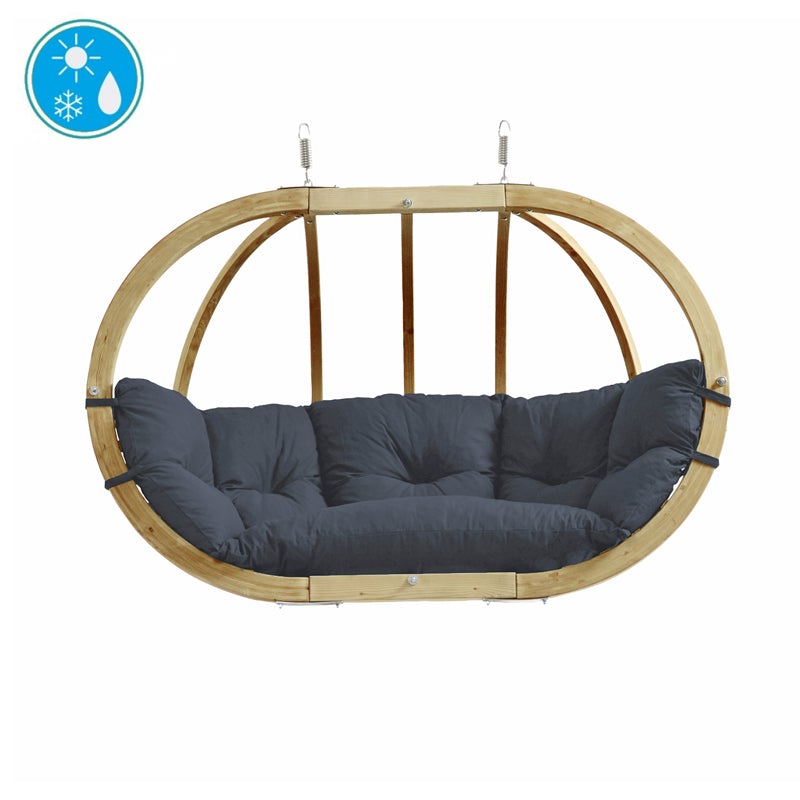 Globo Royal Anthracite Double Seater Hanging Chair, Hanging Chair Learning SPACE