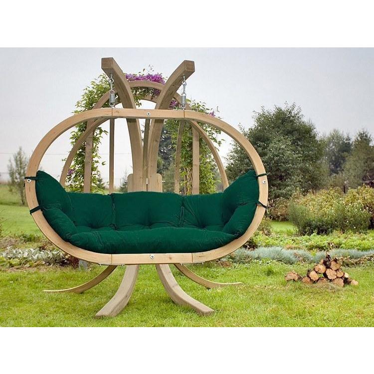 Globo Royal Verde Green Double Seater Hanging Chair (Weatherproof Cushion), Hanging Chair Learning SPACE