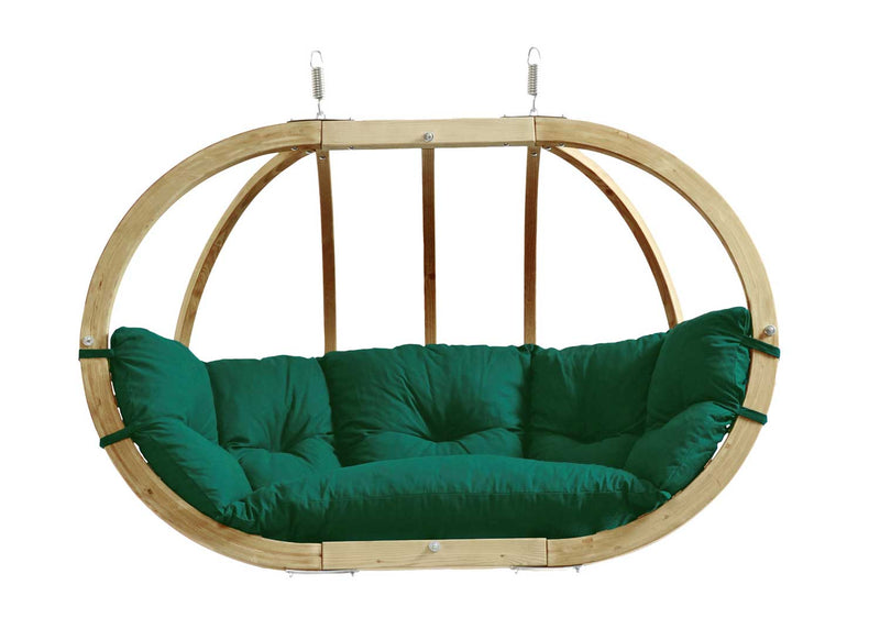 Globo Royal Verde Green Double Seater Hanging Chair (Weatherproof Cushion), Hanging Chair Learning SPACE
