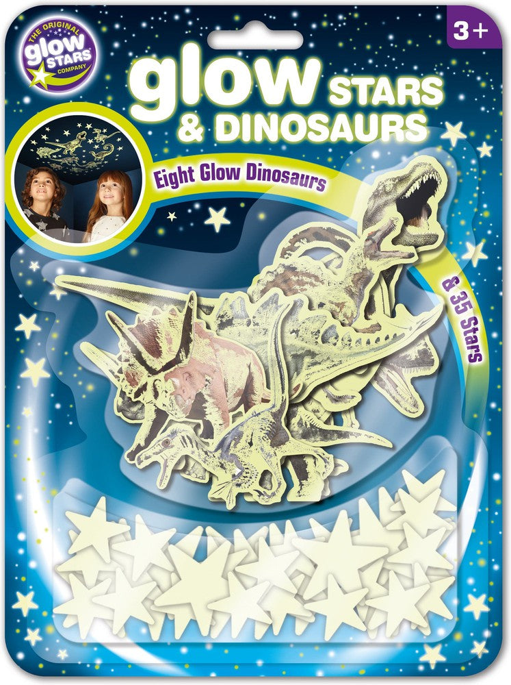 Glow Stars & Dinosaurs-AllSensory,Dinosaurs. Castles & Pirates,Glow in the Dark,Halloween,Imaginative Play,Original Glow Stars Company,Pocket money,Seasons,Stock,Visual Sensory Toys,Wall & Ceiling Stickers-Learning SPACE