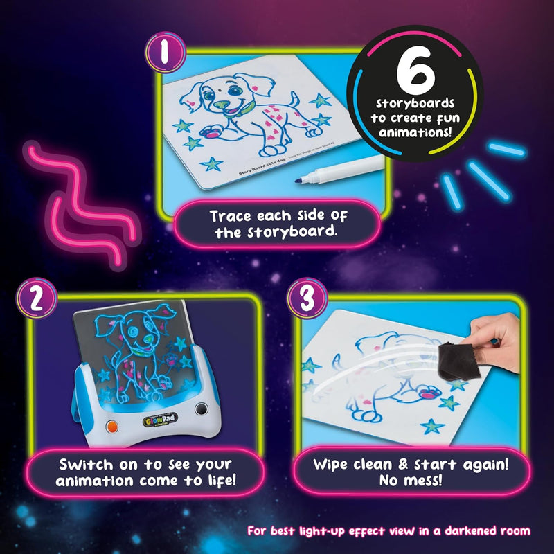 Glowpad Animation Light Up Drawing Board, Learning SPACE