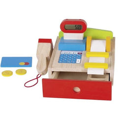 Goki Wooden Cash Register with Scanner and Receipt Paper-Calmer Classrooms, Early Years Maths, Goki Toys, Helps With, Imaginative Play, Kitchens & Shops & School, Life Skills, Maths, Money, Pretend play, Primary Maths, Role Play, Wooden Toys-Learning SPACE