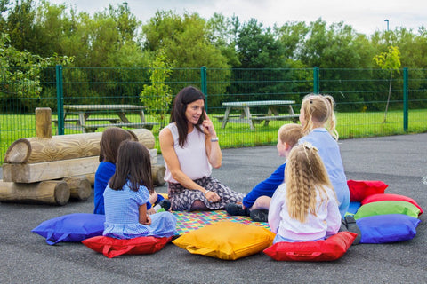 Grab & Go Cushions - Pack of 10-Bean Bags & Cushions,Cushions,Eden Learning Spaces,Mats,Multi-Colour,Nurture Room,Sit Mats,Stock,Wellbeing Furniture-Learning SPACE