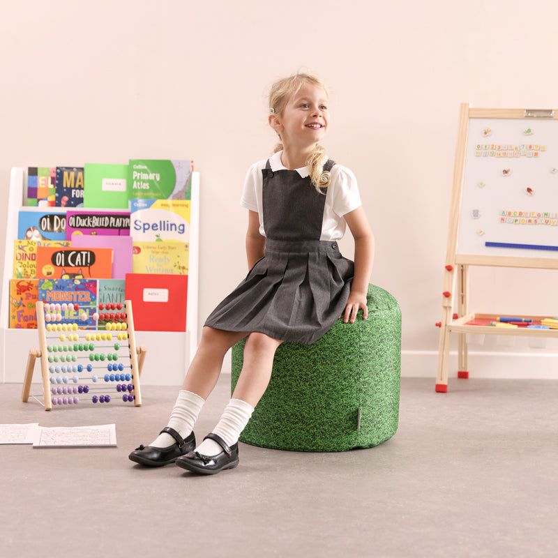 Grass Printed Stool Bean Bag Sets, Learning SPACE