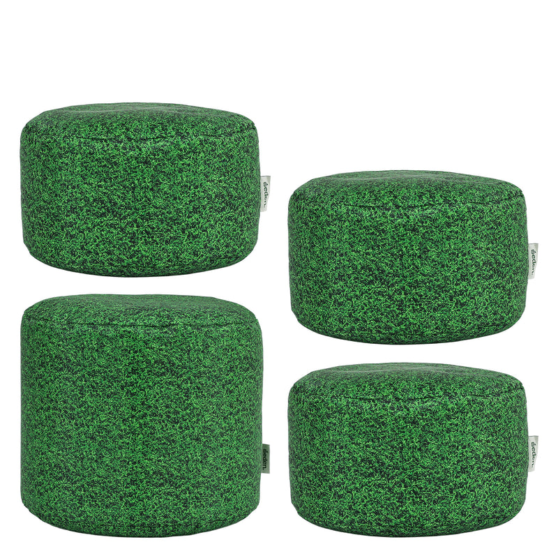 Grass Printed Stool Bean Bag Sets, Teacher Set (1 Large 3 Small) Learning SPACE