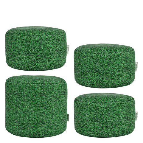 Grass Printed Stool Bean Bag Sets, Teacher Set (1 Large 3 Small) Learning SPACE