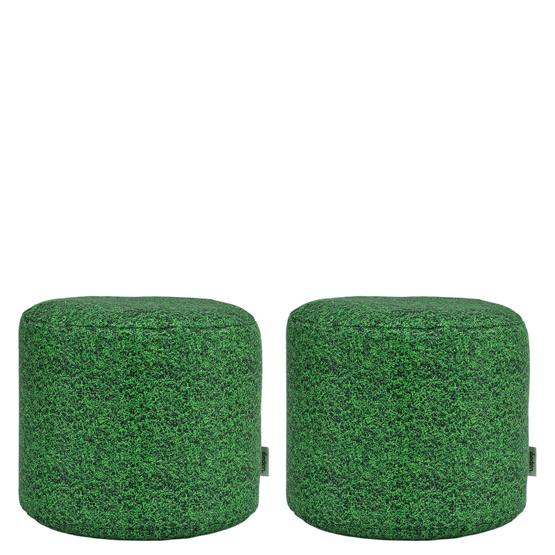 Grass Printed Stool Bean Bag Sets, Large set of 2 Learning SPACE