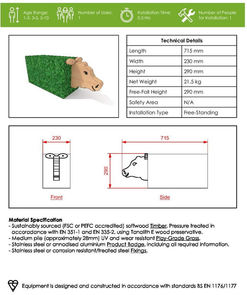 Grass Seating - Cow, Learning SPACE
