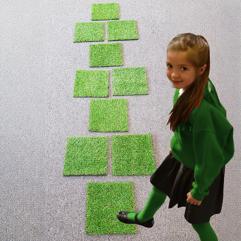Grass Shapes - Squares Pack of 10, Learning SPACE
