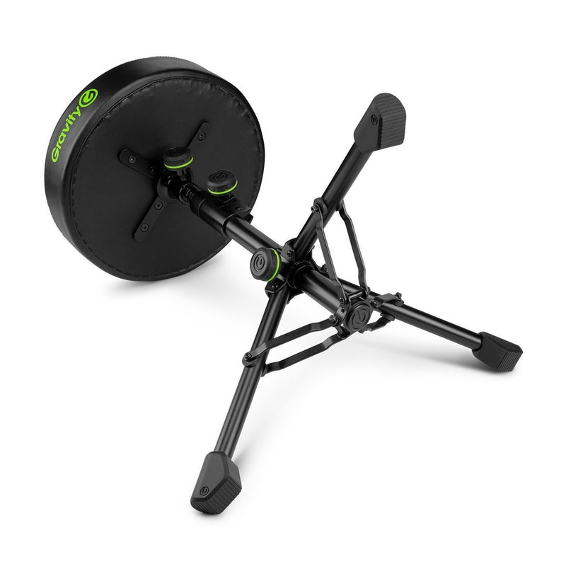 Gravity FD SEAT 1 Round Foldable Musician's Stool, Adjustable Height, Learning SPACE