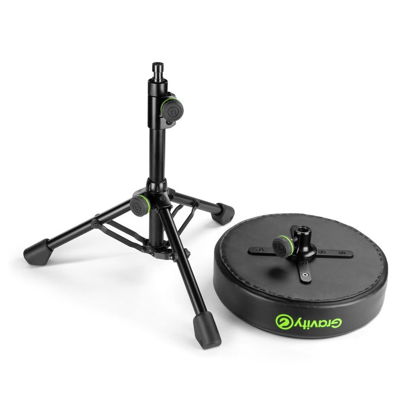 Gravity FD SEAT 1 Round Foldable Musician's Stool, Adjustable Height, Learning SPACE