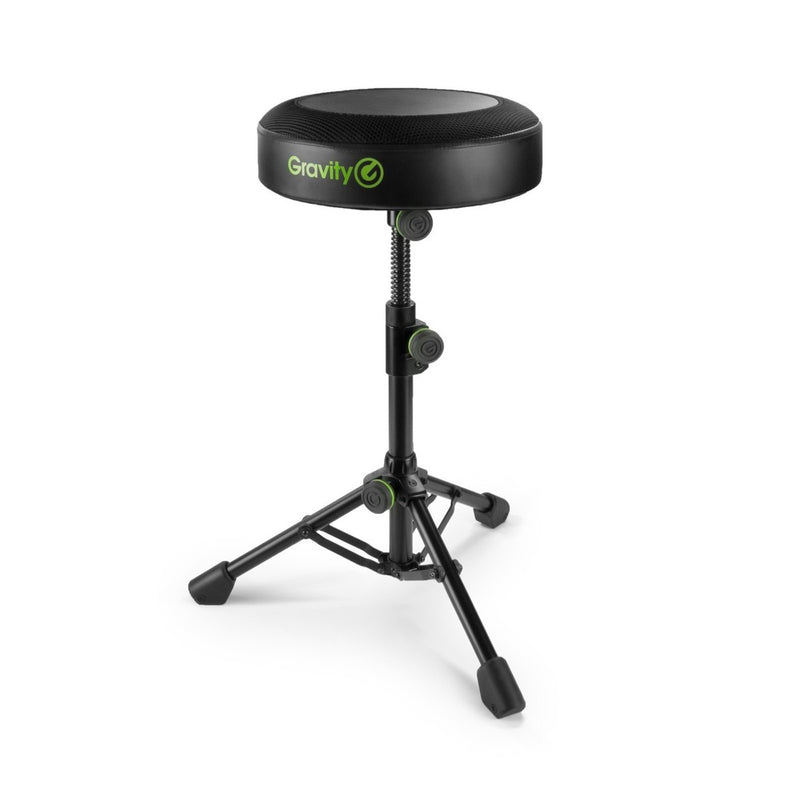Gravity FD SEAT 1 Round Foldable Musician's Stool, Adjustable Height, Learning SPACE
