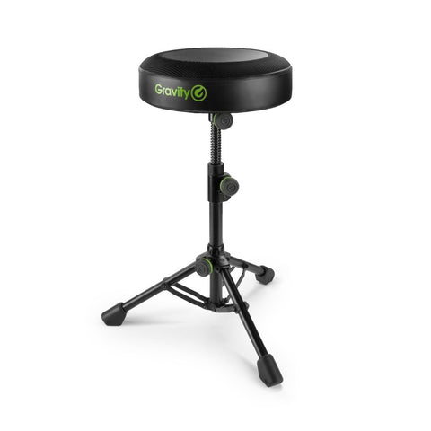 Gravity FD SEAT 1 Round Foldable Musician's Stool, Adjustable Height, Learning SPACE