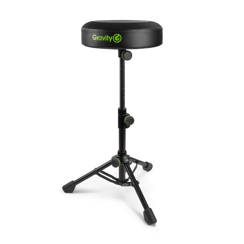 Gravity FD SEAT 1 Round Foldable Musician's Stool, Adjustable Height, Learning SPACE