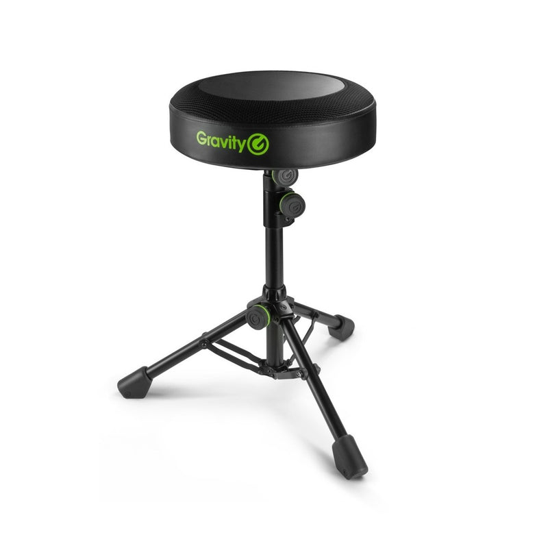Gravity FD SEAT 1 Round Foldable Musician's Stool, Adjustable Height, Learning SPACE