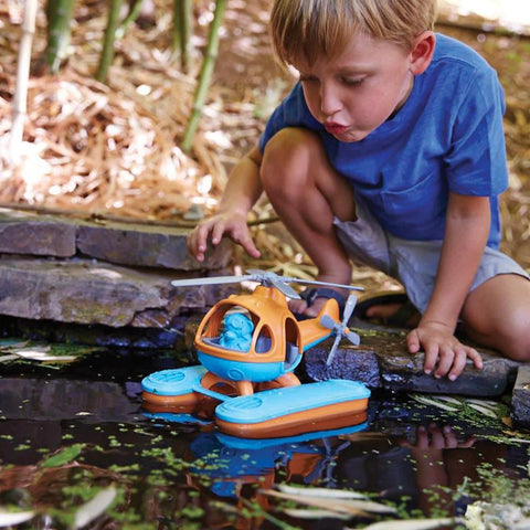 Green Toys Orange Seacopter - Eco-Friendly Bath Toy, Learning SPACE