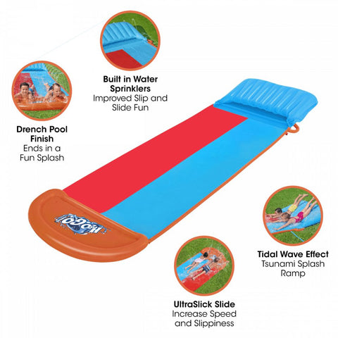 H2Go Tsunami Splash Ramp Double Slide - PRICE DROP!-Bestway, Garden Game, Outdoor Sand & Water Play, Outdoor Slides, Paddling Pools, Seasons, Summer, Swimming Pools-Learning SPACE