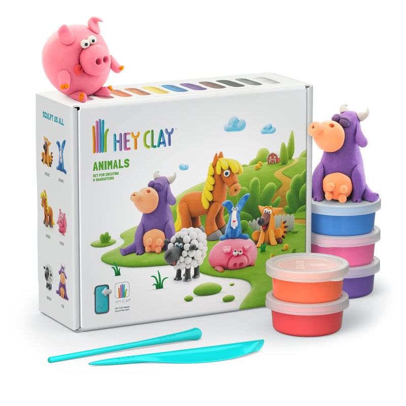 HEY Clay Modelling Set - Animals, Learning SPACE