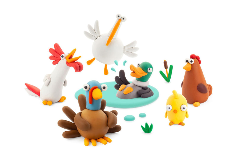 HEY Clay Modelling Set - Farm Birds, Learning SPACE