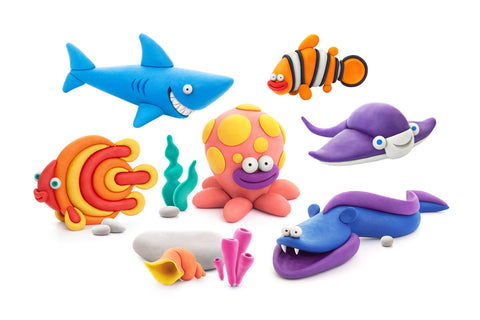 HEY Clay Modelling Set - Ocean-Air Drying Clay,Arts & Crafts,Craft Activities & Kits,Early Arts & Crafts,Hey Clay-Learning SPACE
