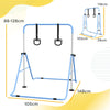 Adjustable Kids Gymnastics Bar with Rings-Balancing Equipment, Featured, Gross Motor and Balance Skills-Learning SPACE