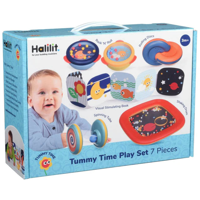 Halilit Interactive Tummy Time Kit Baby Toddler Gift-Baby & Toddler Gifts,Baby Cause & Effect Toys,Baby Sensory Toys,Baby Toys,Games & Toys,Gifts for 0-3 Months,Gifts For 1 Year Olds,Gifts For 3-6 Months,Gross Motor and Balance Skills,Halilit Toys,Tummy Time,Visual Sensory Toys-Learning SPACE