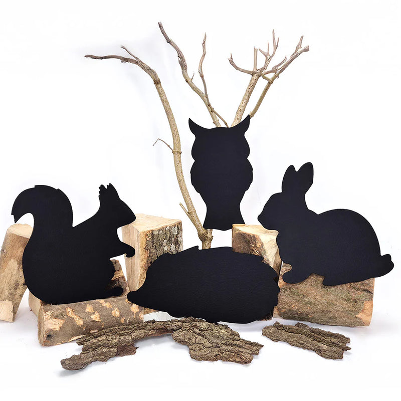Handheld Chalkboards - Woodland Animals Set of 4, Learning SPACE