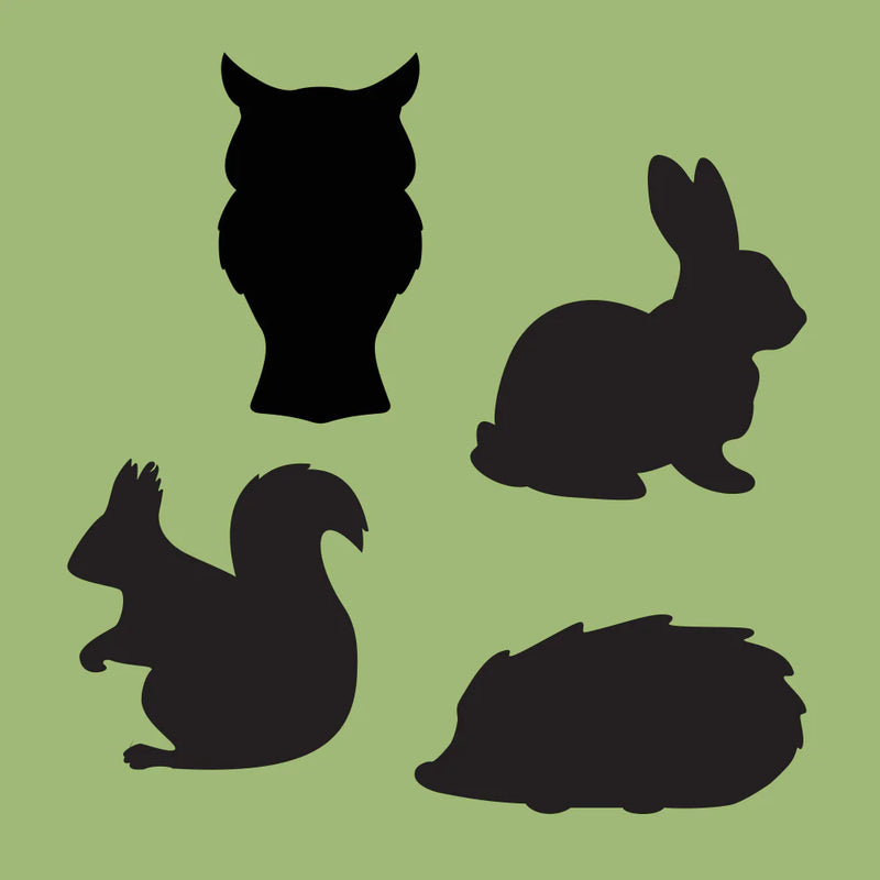 Handheld Chalkboards - Woodland Animals Set of 4, Learning SPACE