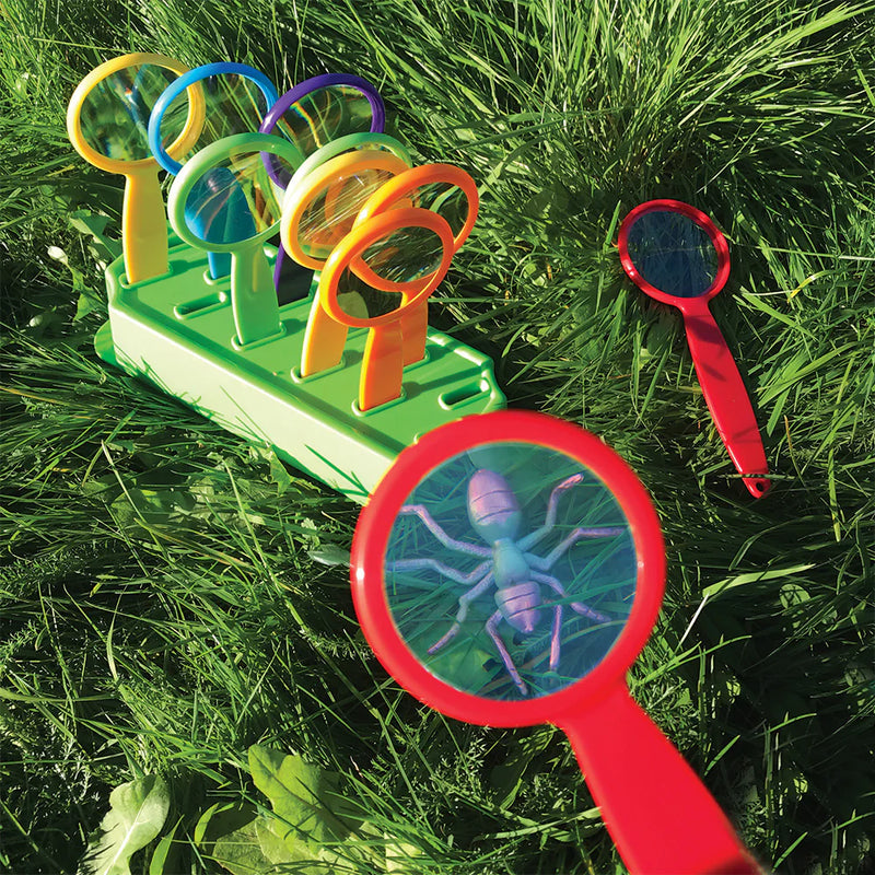 Handy Magnifiers in stand Set of 12, Learning SPACE